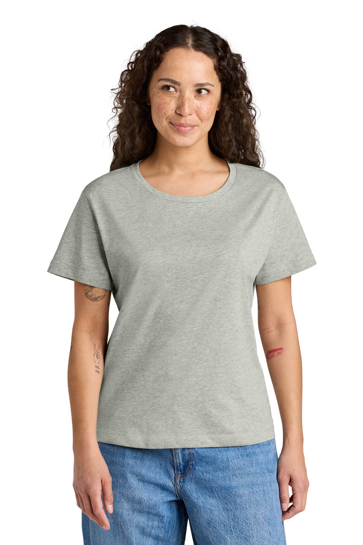 Custom Embroidered Stanley/Stella T-Shirts  in Heather Grey
