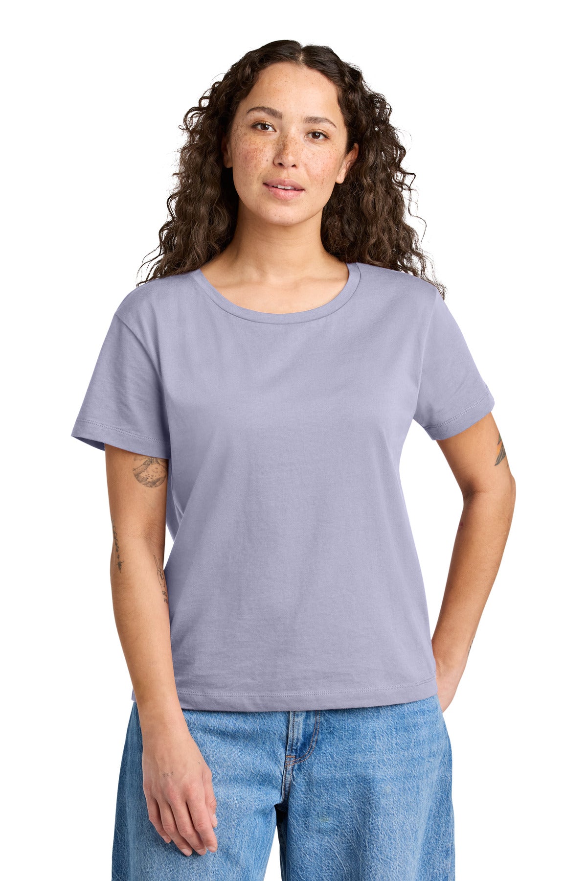 Custom Embroidered Stanley/Stella T-Shirts  in Lavender