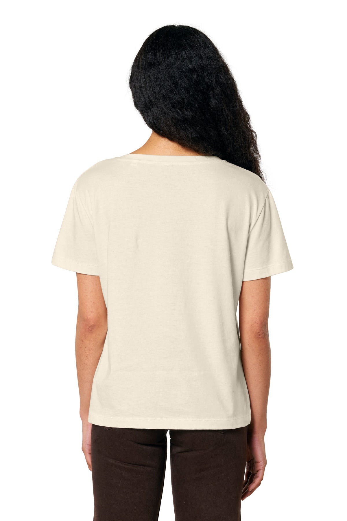 Custom Embroidered Stanley/Stella Women's Stella Serena Scoop Neck Tee SXW008,Natural Raw