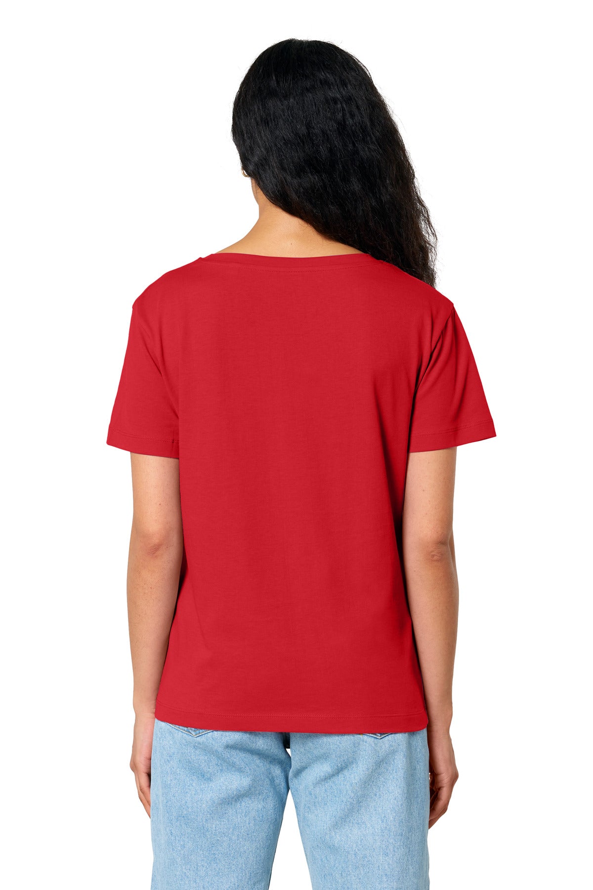 Custom Embroidered Stanley/Stella Women's Stella Serena Scoop Neck Tee SXW008,Red