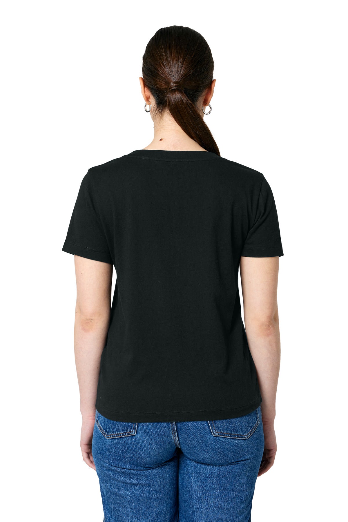 Custom Embroidered Stanley/Stella Women's Stella Isla V-Neck Tee SXW032,Black