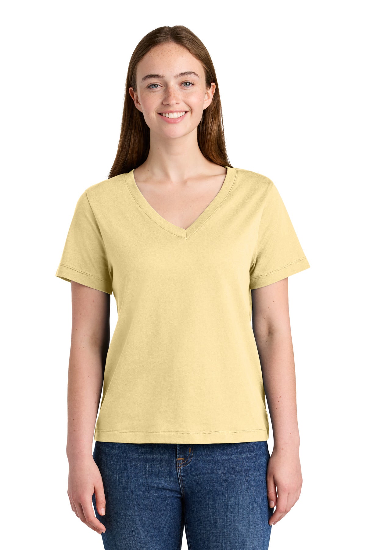 Custom Embroidered Stanley/Stella T-Shirts  in Butter