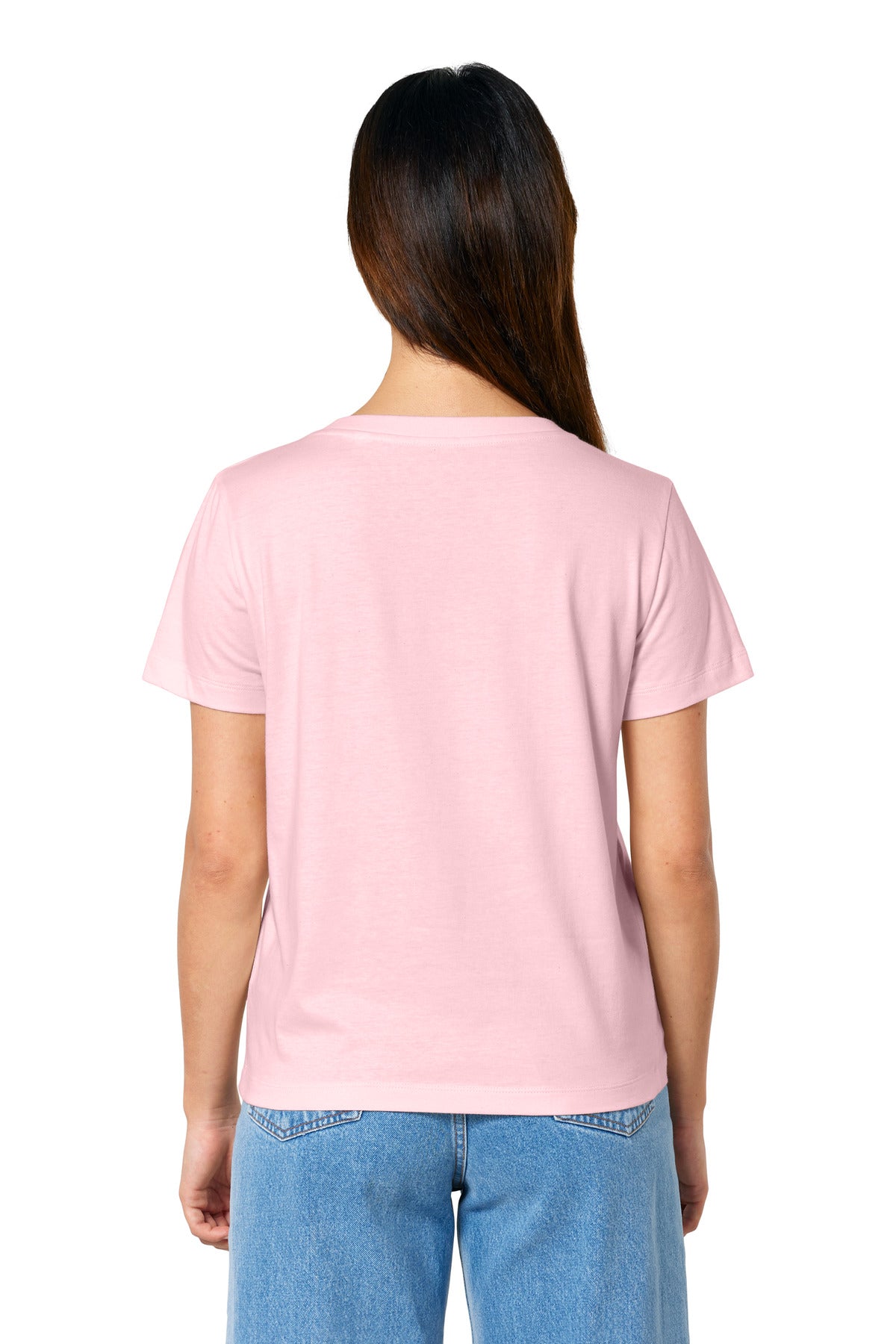 Custom Embroidered Stanley/Stella Women's Stella Isla V-Neck Tee SXW032,Cotton Pink