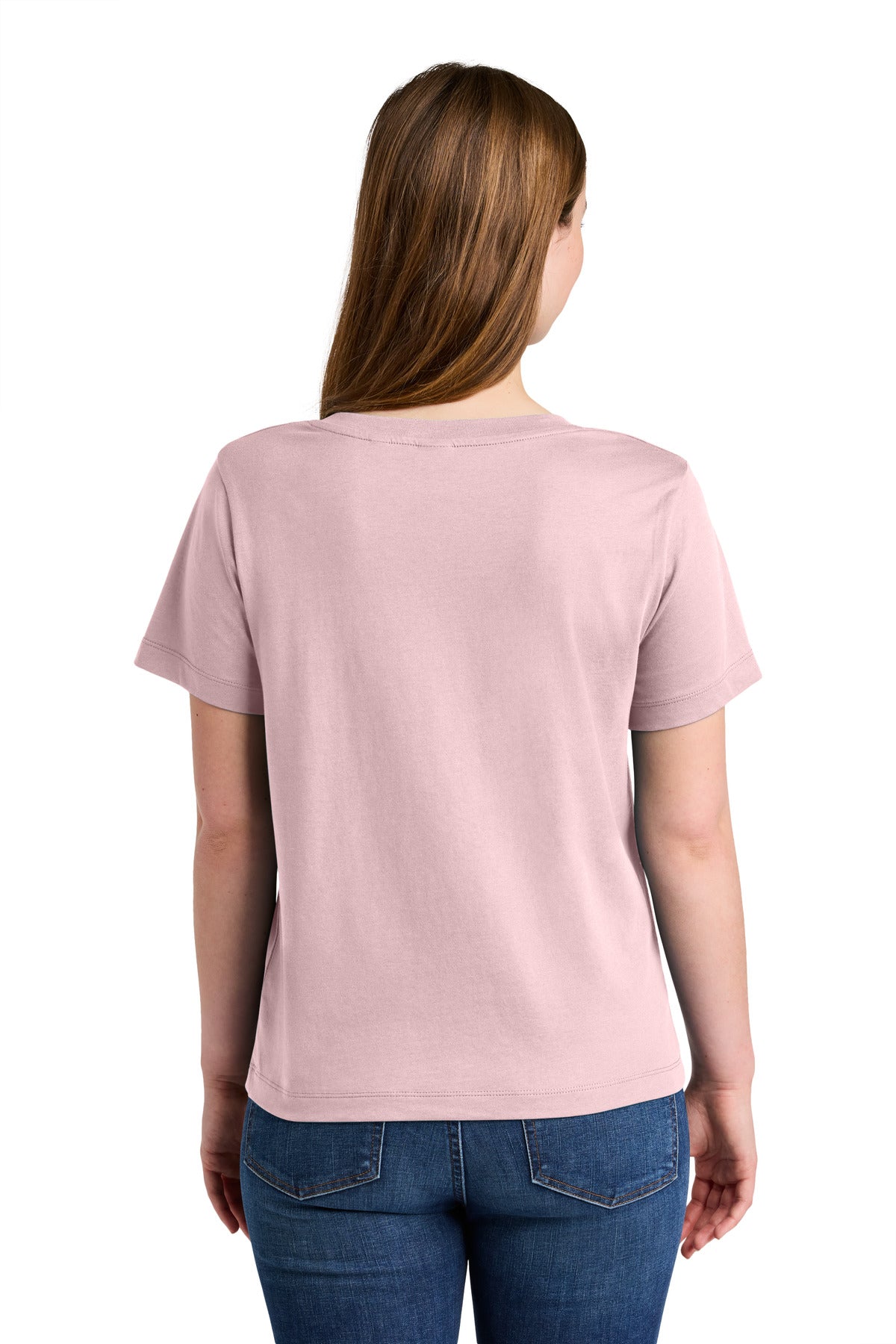 Custom Embroidered Stanley/Stella T-Shirts  in Cotton Pink