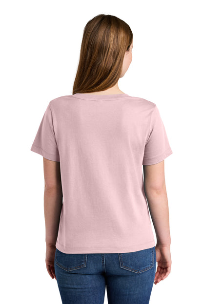 Custom Embroidered Stanley/Stella T-Shirts  in Cotton Pink