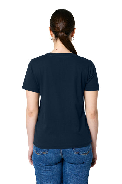 Custom Embroidered Stanley/Stella Women's Stella Isla V-Neck Tee SXW032,French Navy