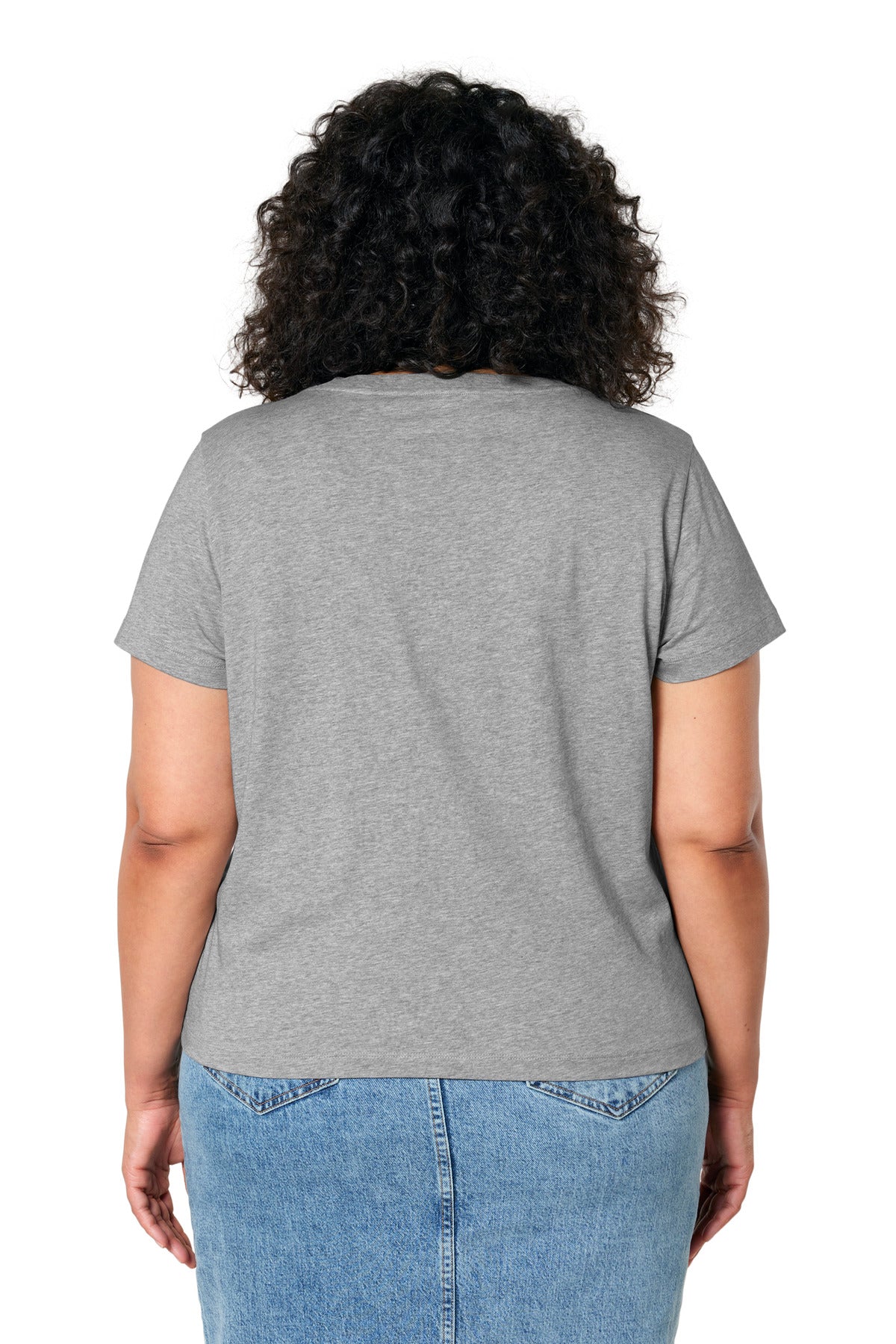 Custom Embroidered Stanley/Stella Women's Stella Isla V-Neck Tee SXW032,Heather Grey