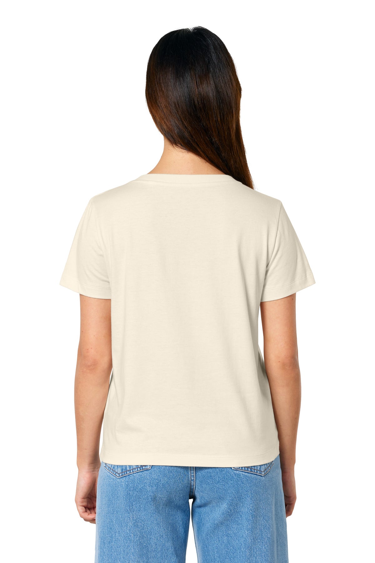 Custom Embroidered Stanley/Stella Women's Stella Isla V-Neck Tee SXW032,Natural Raw