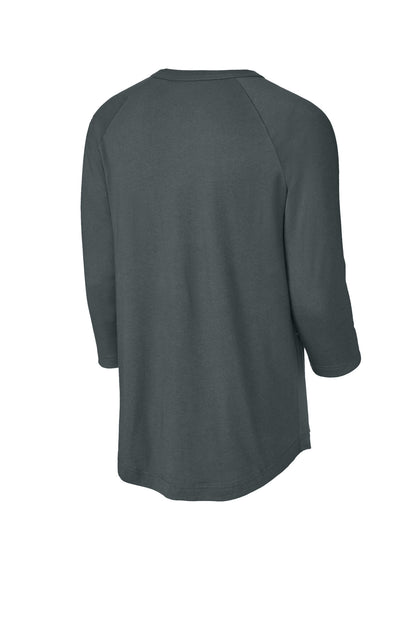 Sport-Tek Colorblock Raglan Jersey.  T200 Iron Grey