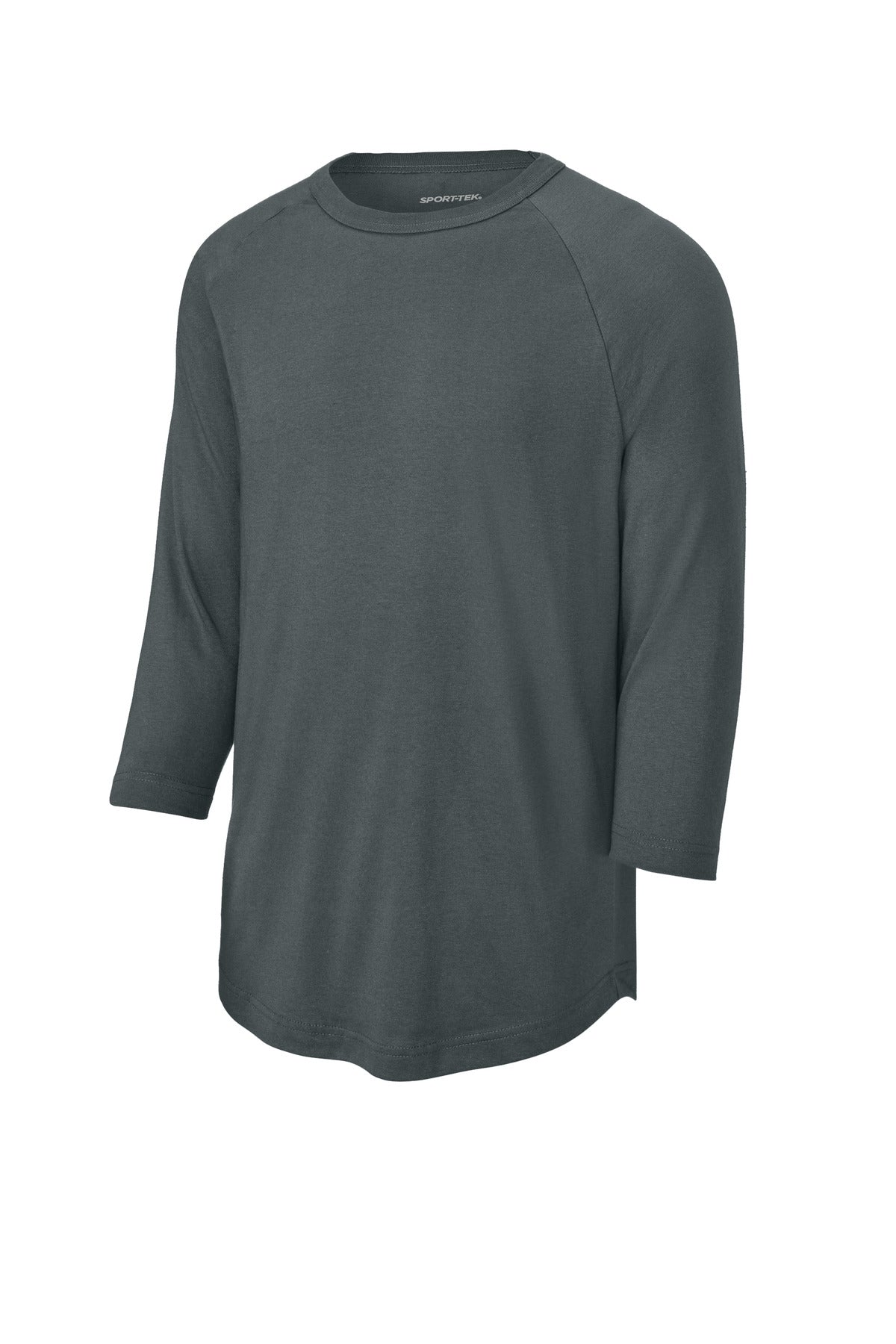 Sport-Tek Colorblock Raglan Jersey.  T200 Iron Grey