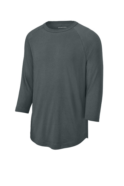 Sport-Tek Colorblock Raglan Jersey.  T200 Iron Grey