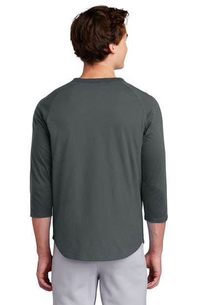 Custom Embroidered Sport-Tek Colorblock Raglan Jersey.  T200,Iron Grey