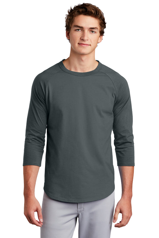 Sport-Tek Colorblock Raglan Jersey.  T200 Iron Grey