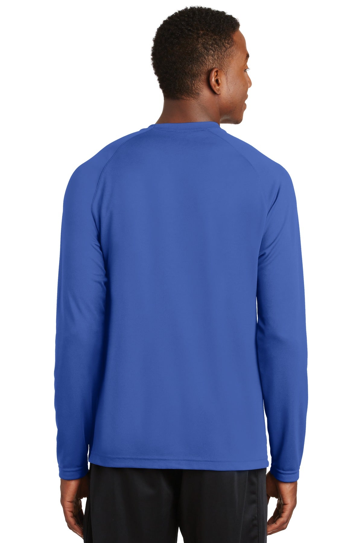 Custom Embroidered Sport-Tek Dry Zone Long Sleeve Raglan T-Shirt. T473LS,True Royal