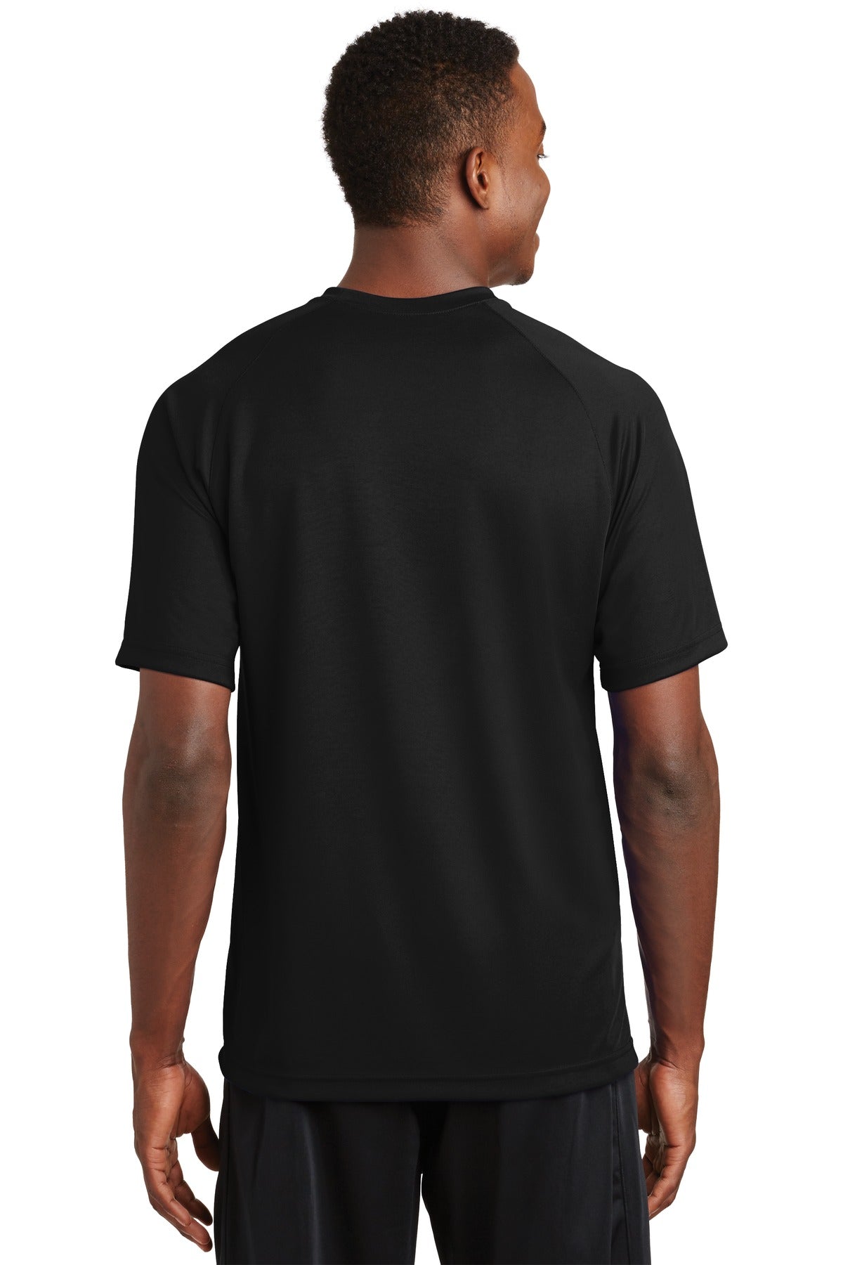 Custom Embroidered Sport-Tek Dry Zone Short Sleeve Raglan T-Shirt. T473,Black