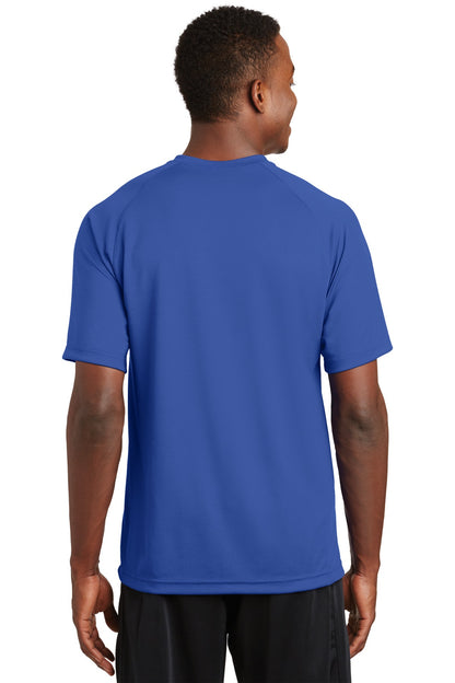 Custom Embroidered Sport-Tek Dry Zone Short Sleeve Raglan T-Shirt. T473,True Royal