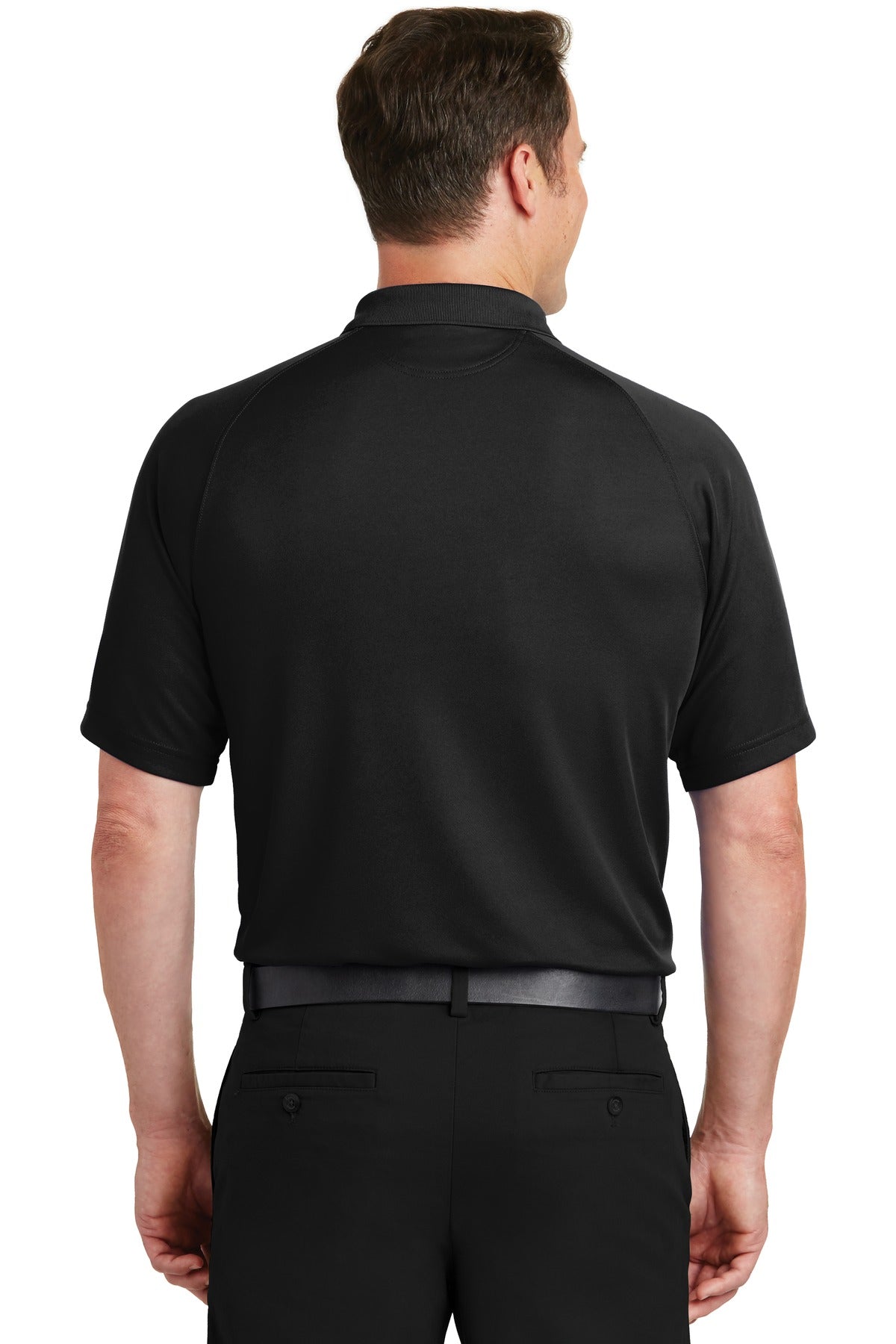 Custom Embroidered Sport-Tek Dry Zone Raglan Polo. T475,Black