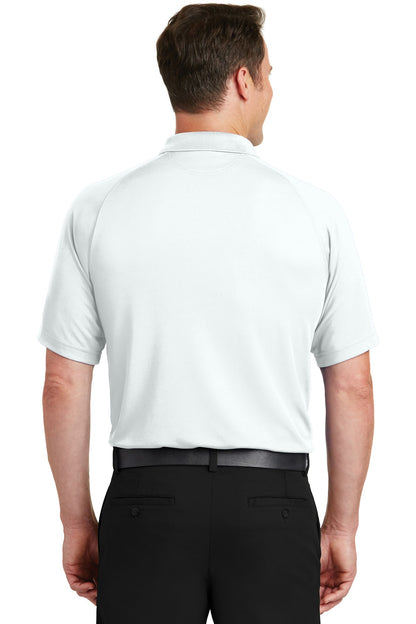 Custom Embroidered Sport-Tek Dry Zone Raglan Polo. T475,White