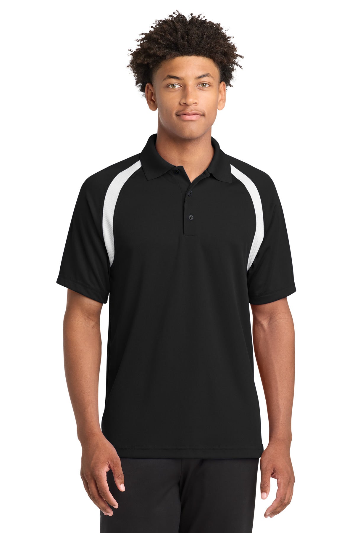Custom Embroidered Sport-Tek Polos/Knits in Black/ White