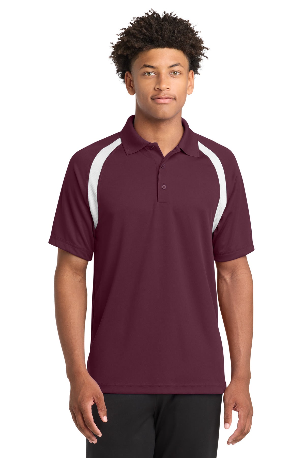 Custom Embroidered Sport-Tek Polos/Knits in Maroon/ White