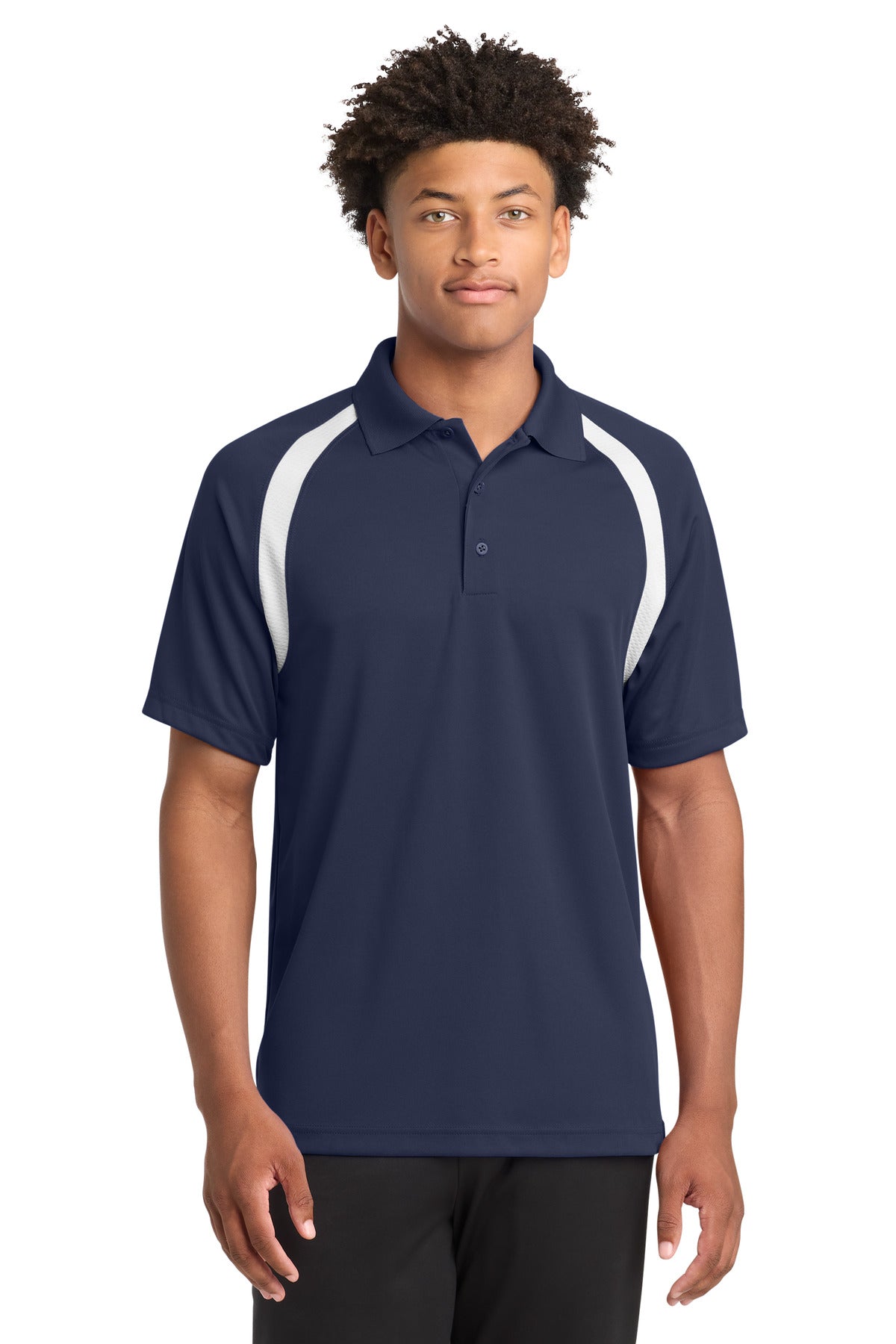 Custom Embroidered Sport-Tek Polos/Knits in True Navy/ White