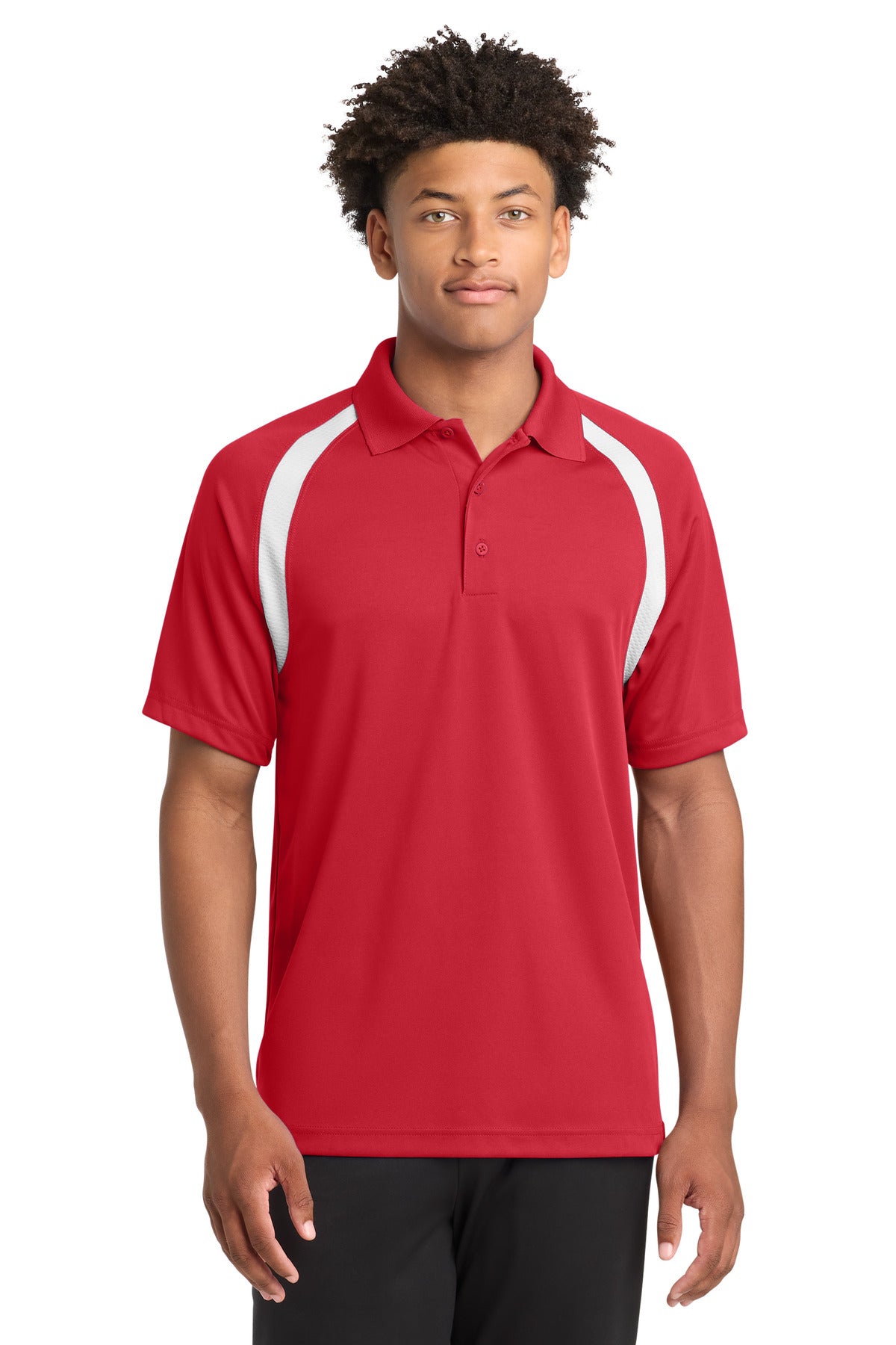 Custom Embroidered Sport-Tek Polos/Knits in True Red/ White