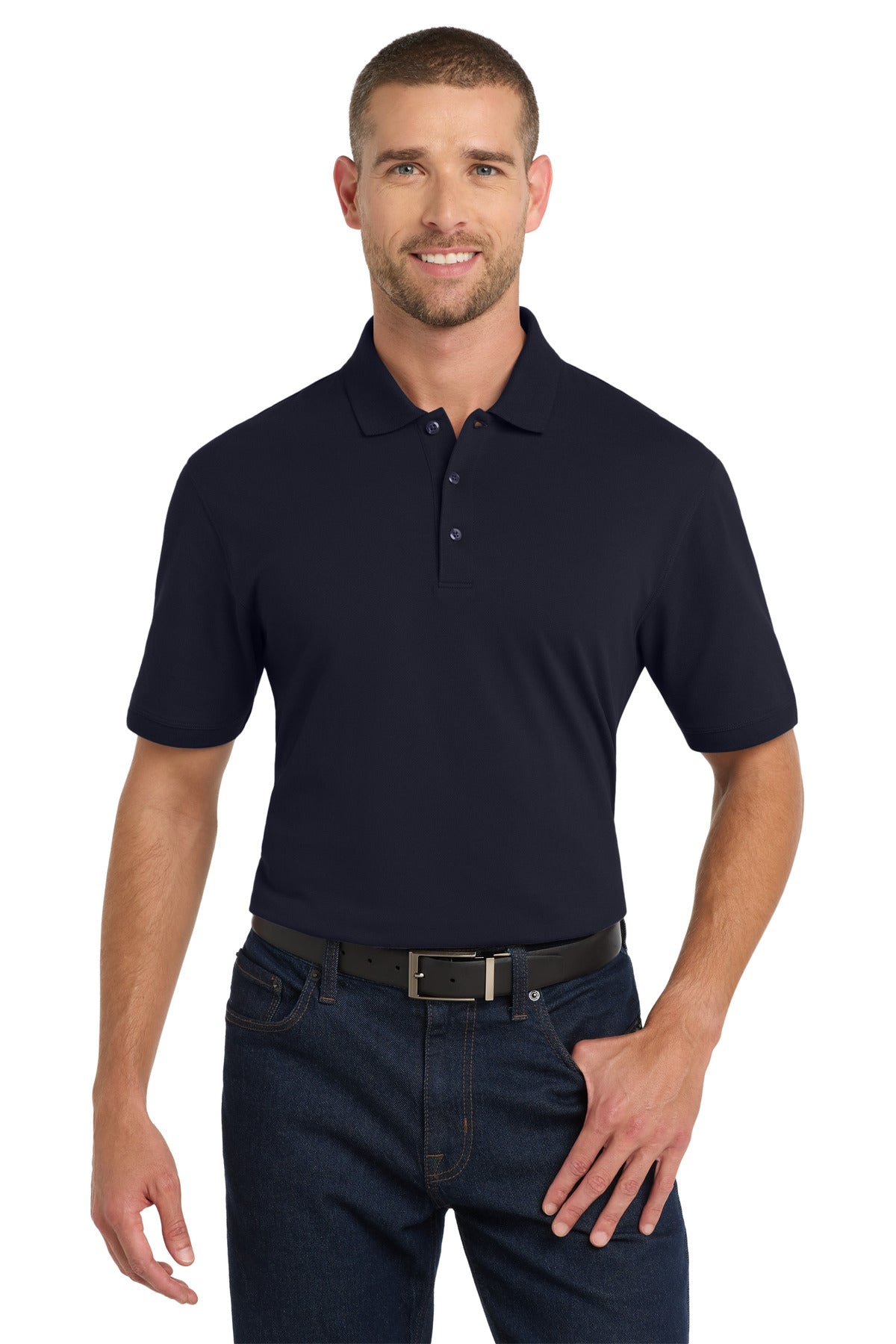 Custom Embroidered Port Authority Polos/Knits in Navy
