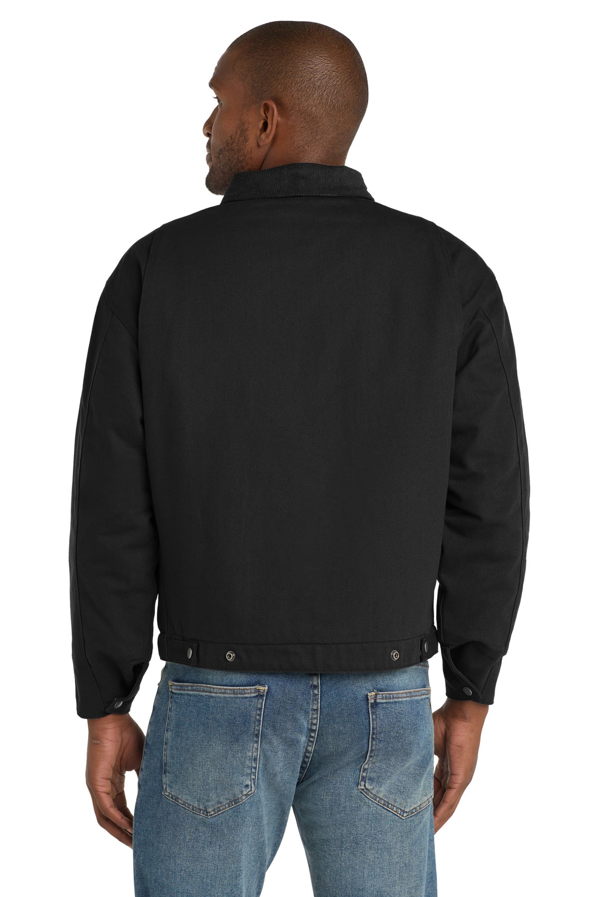 Custom Embroidered CornerStone Tall Duck Cloth Work Jacket. TLJ763,Black