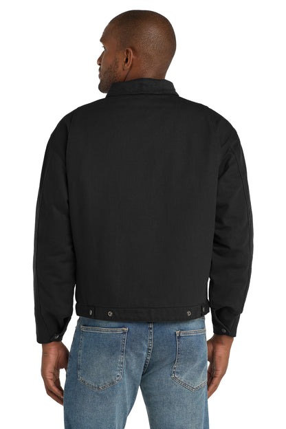 Custom Embroidered CornerStone Tall Duck Cloth Work Jacket. TLJ763,Black