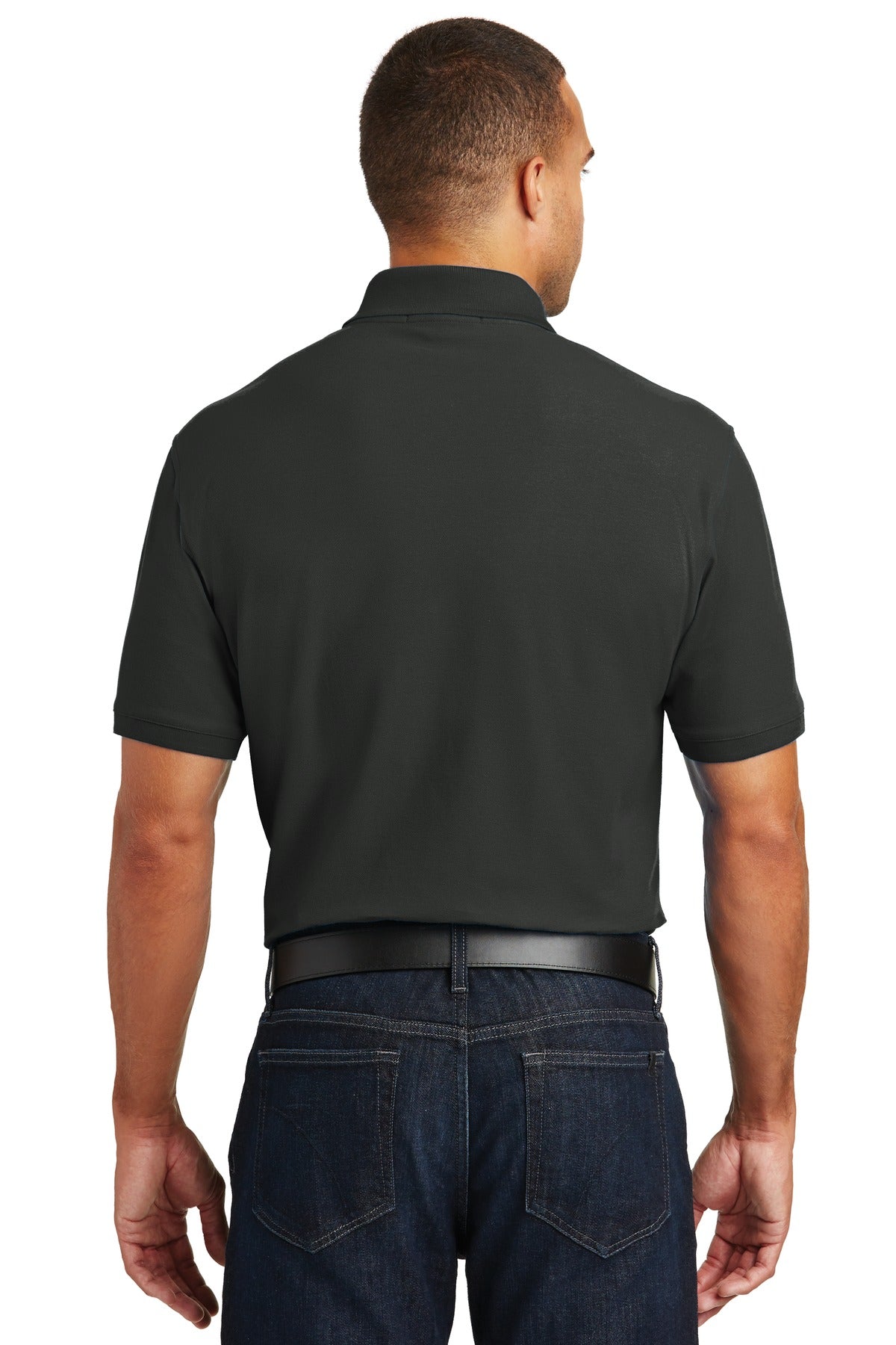 Custom Embroidered Port Authority Tall Core Classic Pique Polo. TLK100,Deep Black