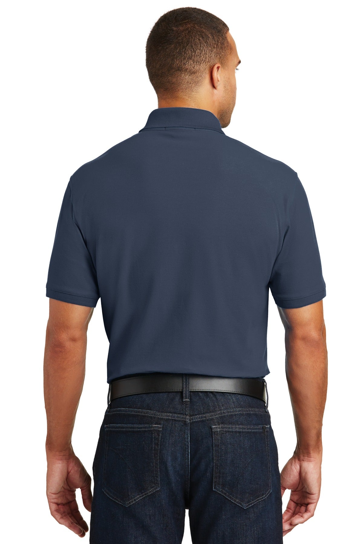 Custom Embroidered Port Authority Tall Core Classic Pique Polo. TLK100,River Blue Navy