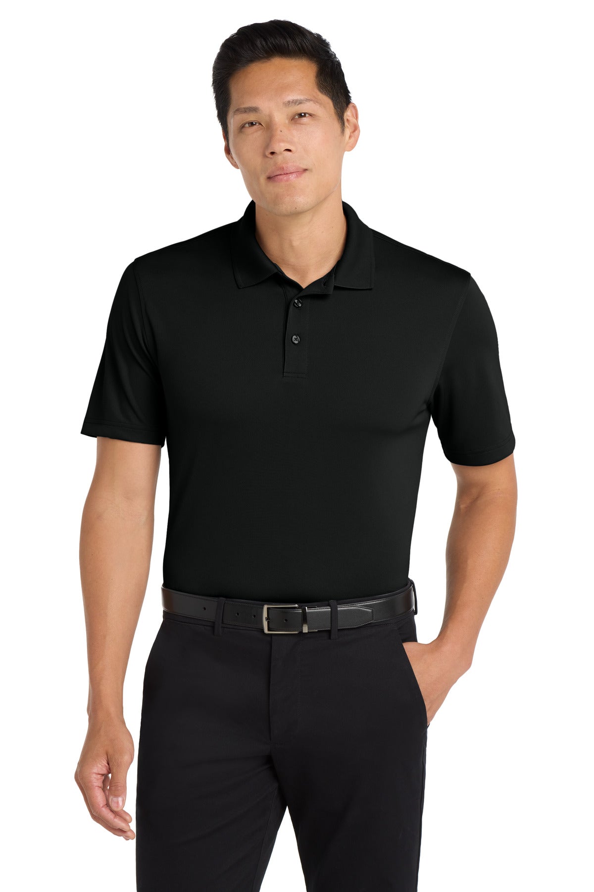 Custom Embroidered Port Authority Polos in Deep Black