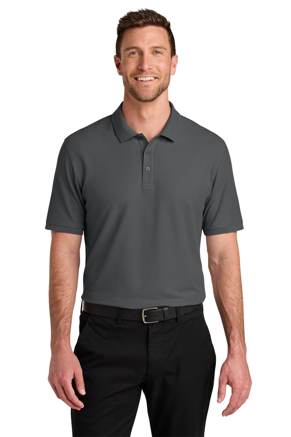 Custom Embroidered Port Authority Clothing in Storm Grey