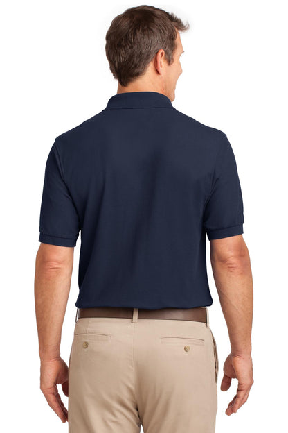 Custom Embroidered Port Authority Tall Silk Touch Polo with Pocket. TLK500P,Navy