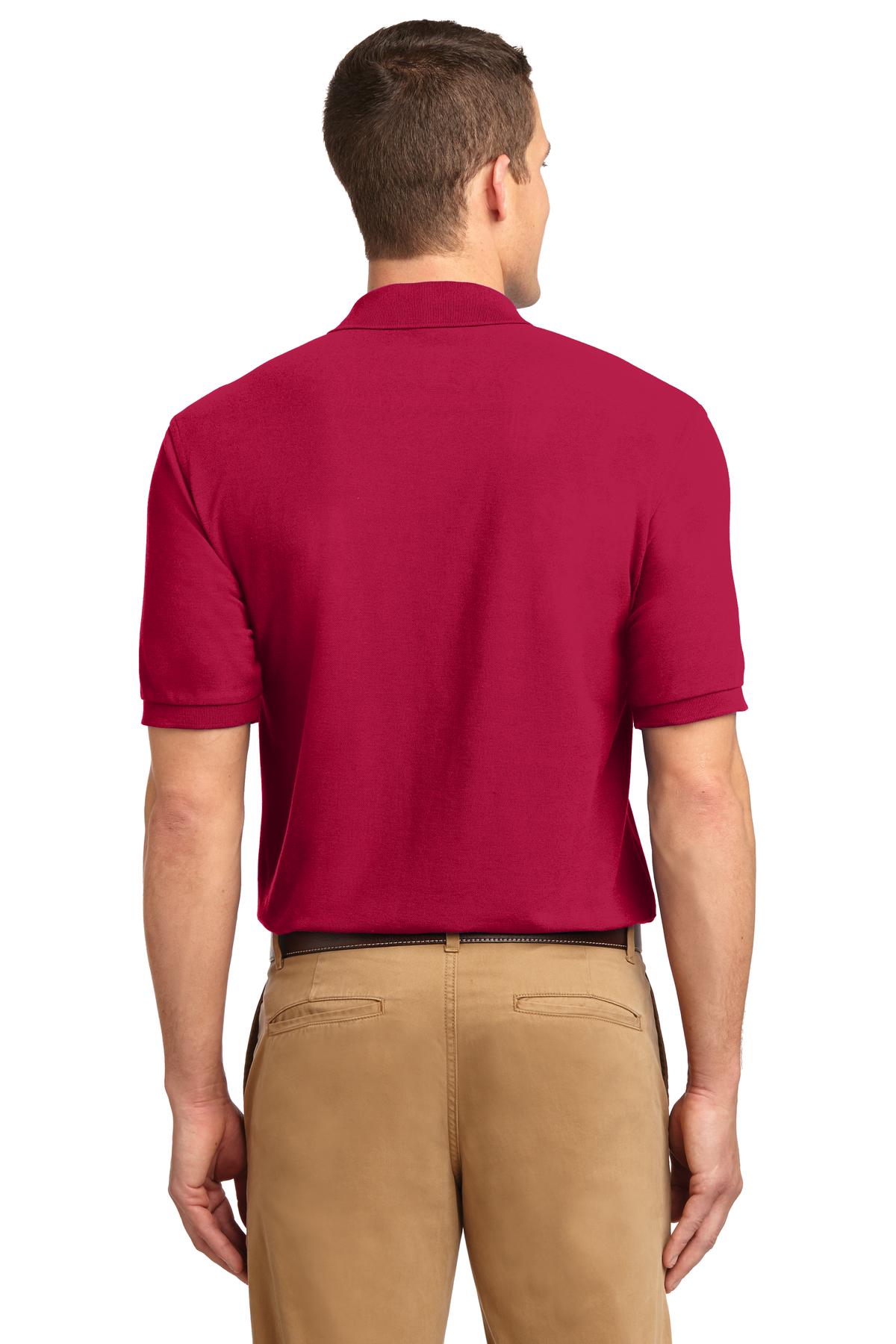 Custom Embroidered Port Authority Tall Silk Touch Polo.  TLK500,Red