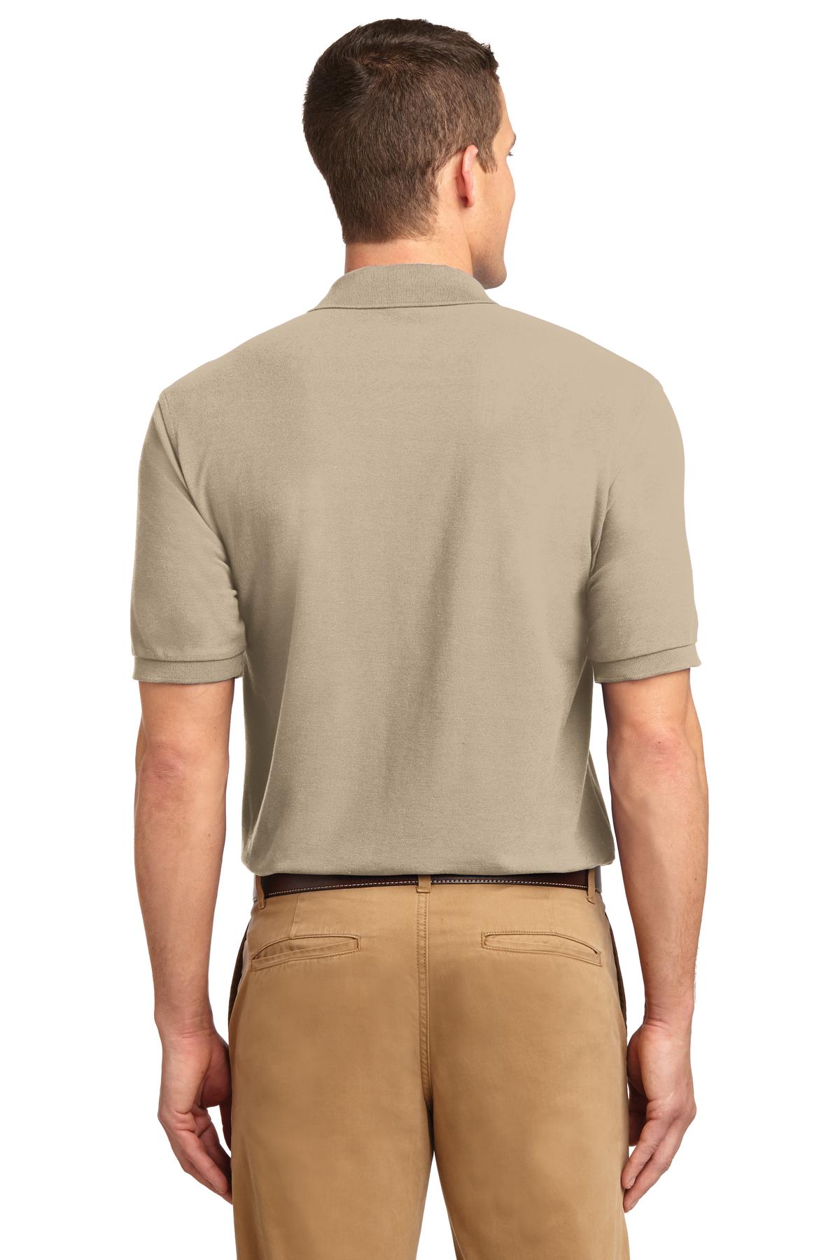 Custom Embroidered Port Authority Tall Silk Touch Polo.  TLK500,Stone