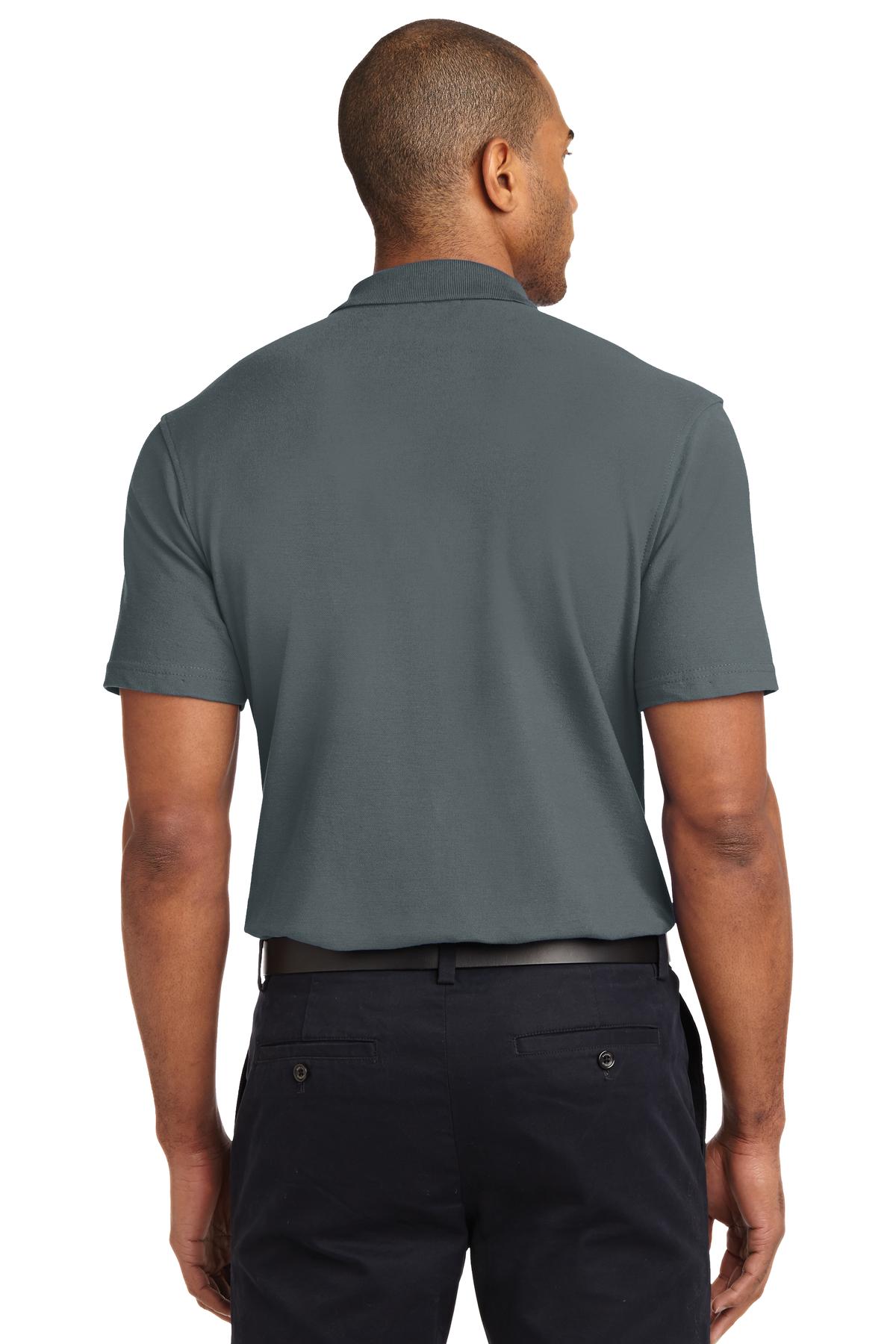 Custom Embroidered Port Authority Polos/Knits in Steel Grey