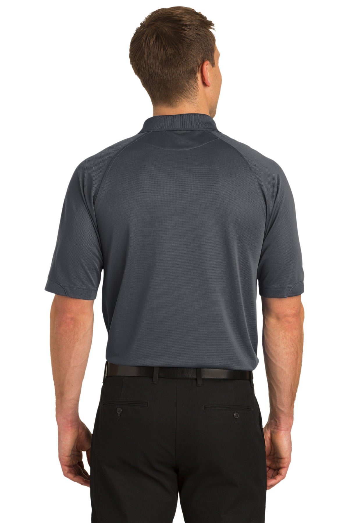 Custom Embroidered Port Authority Tall Dry Zone Ottoman Polo. TLK525,Iron Grey