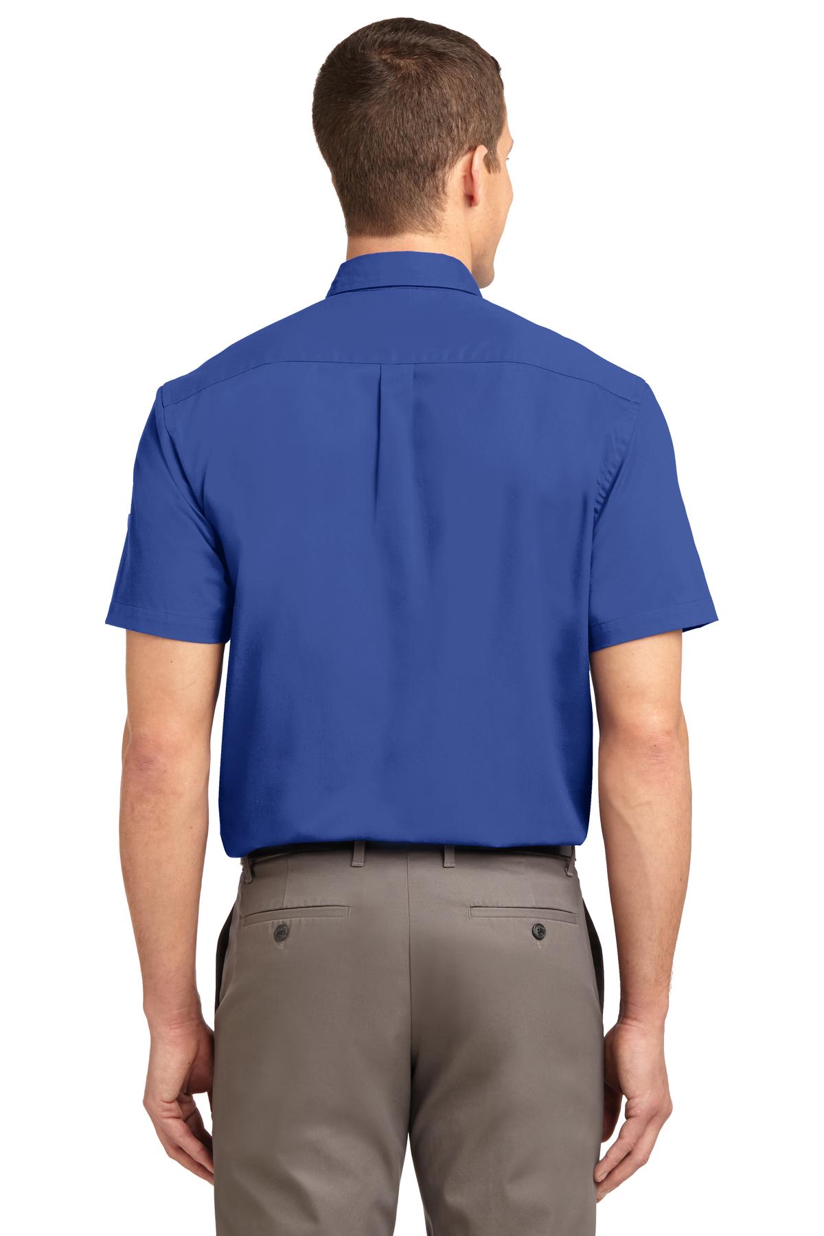 Custom Embroidered Port Authority Tall Short Sleeve Easy Care Shirt. TLS508,Royal/ Classic Navy