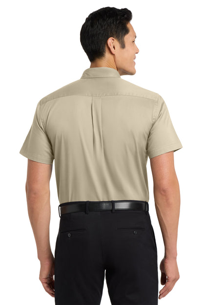 Custom Embroidered Port Authority Tall Short Sleeve Easy Care Shirt. TLS508,Stone
