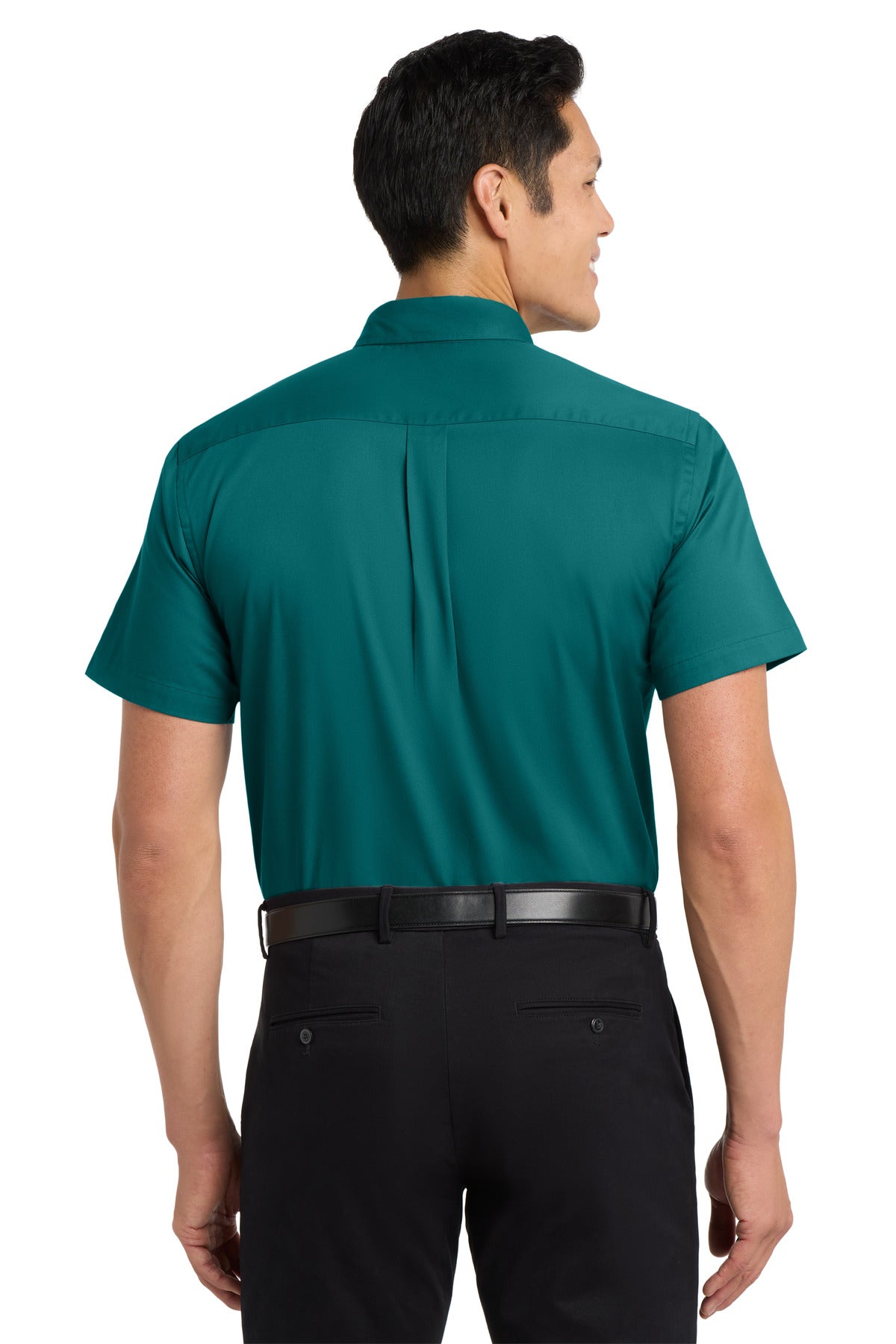 Custom Embroidered Port Authority Tall Short Sleeve Easy Care Shirt. TLS508,Teal Green