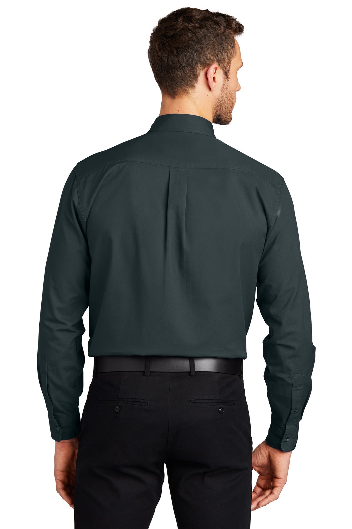 Custom Embroidered Port Authority Tall Long Sleeve Twill Shirt.  TLS600T,Classic Navy