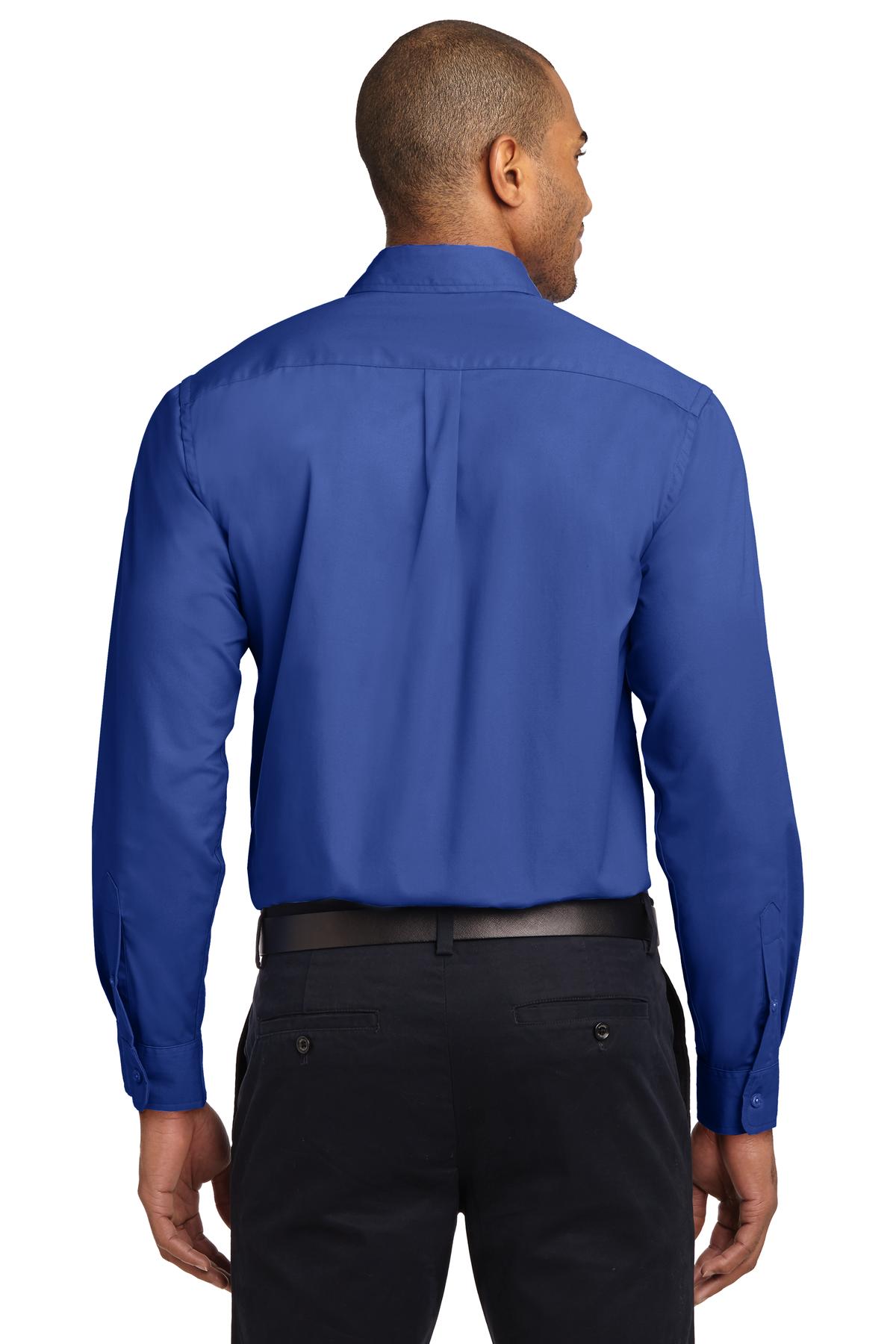 Custom Embroidered Port Authority Tall Long Sleeve Easy Care Shirt.  TLS608,Royal/ Classic Navy