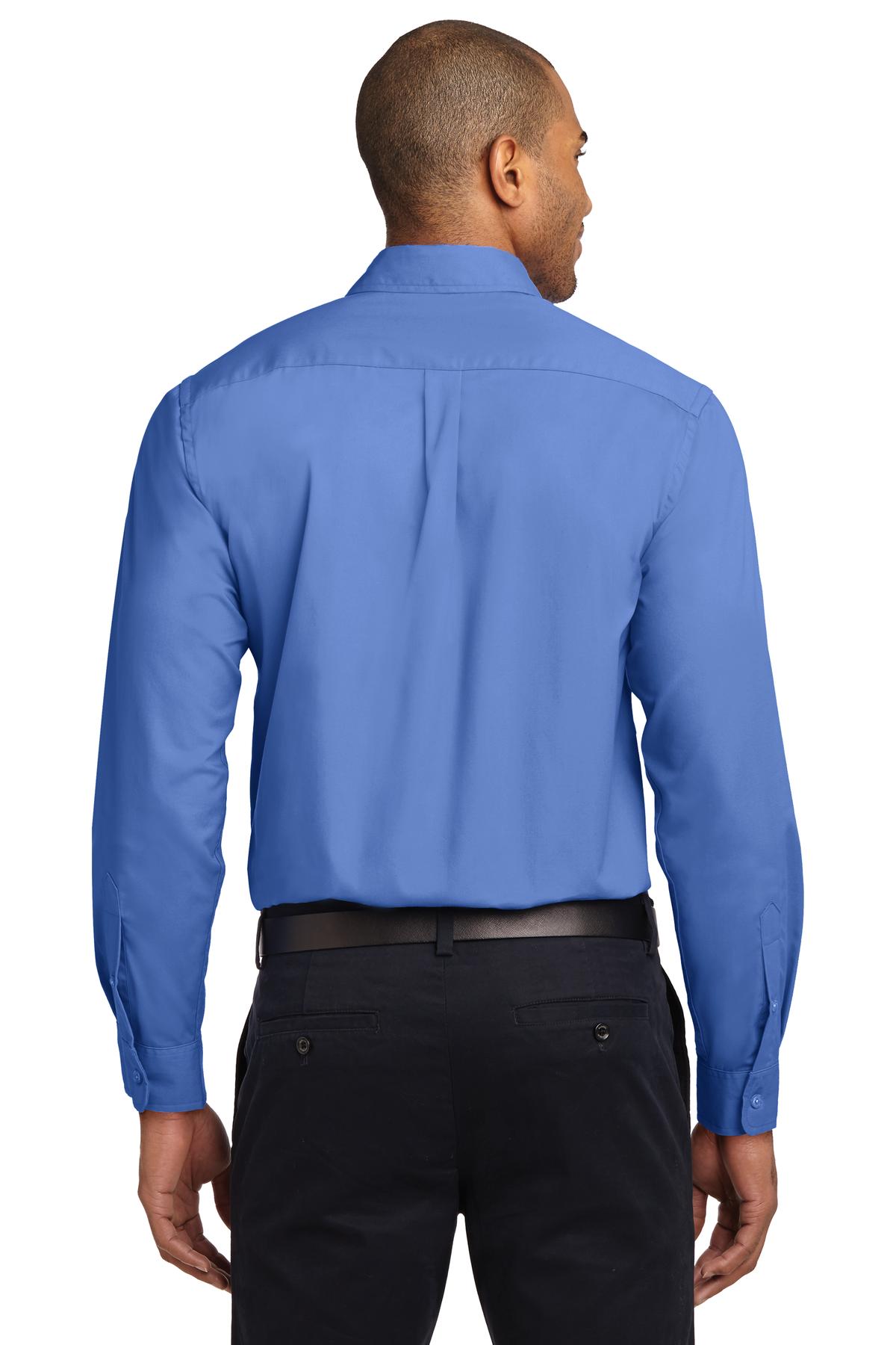 Custom Embroidered Port Authority Tall Long Sleeve Easy Care Shirt.  TLS608,Ultramarine Blue