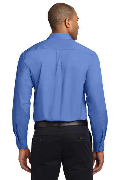 Custom Embroidered Port Authority Tall Long Sleeve Easy Care Shirt.  TLS608,Ultramarine Blue
