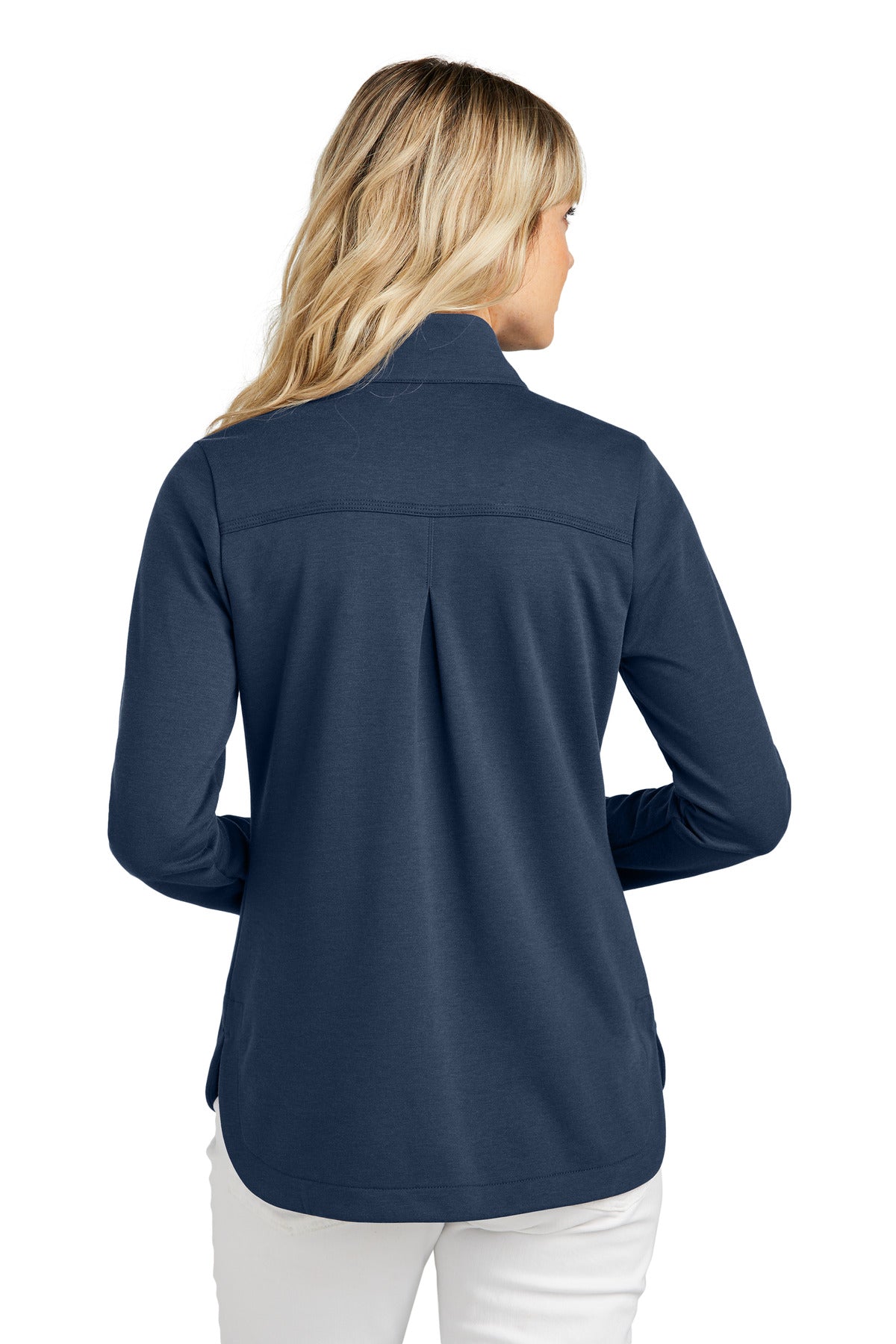 Custom Embroidered TravisMathew Women's Coveside Full-Zip TM1LD001,Blue Nights
