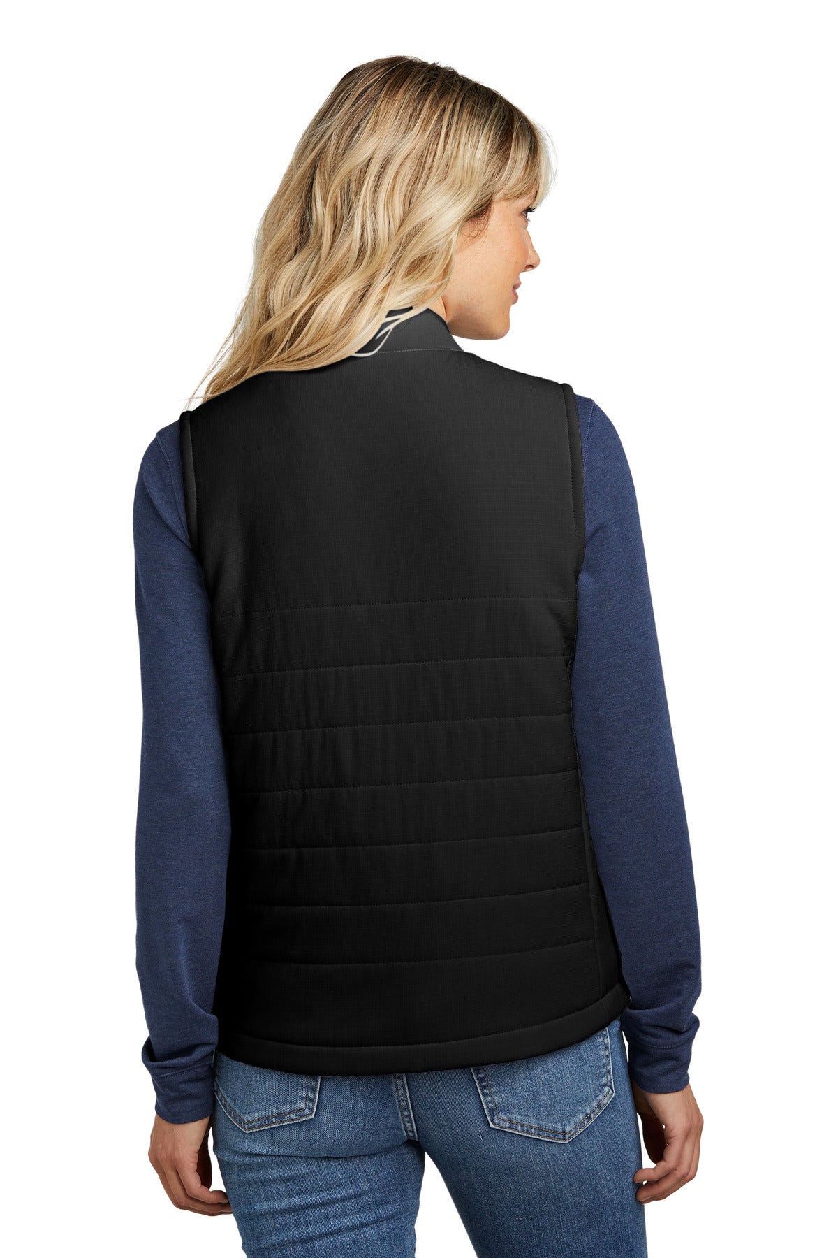 Custom Embroidered TravisMathew Women's Cold Bay Vest TM1LD002,Black