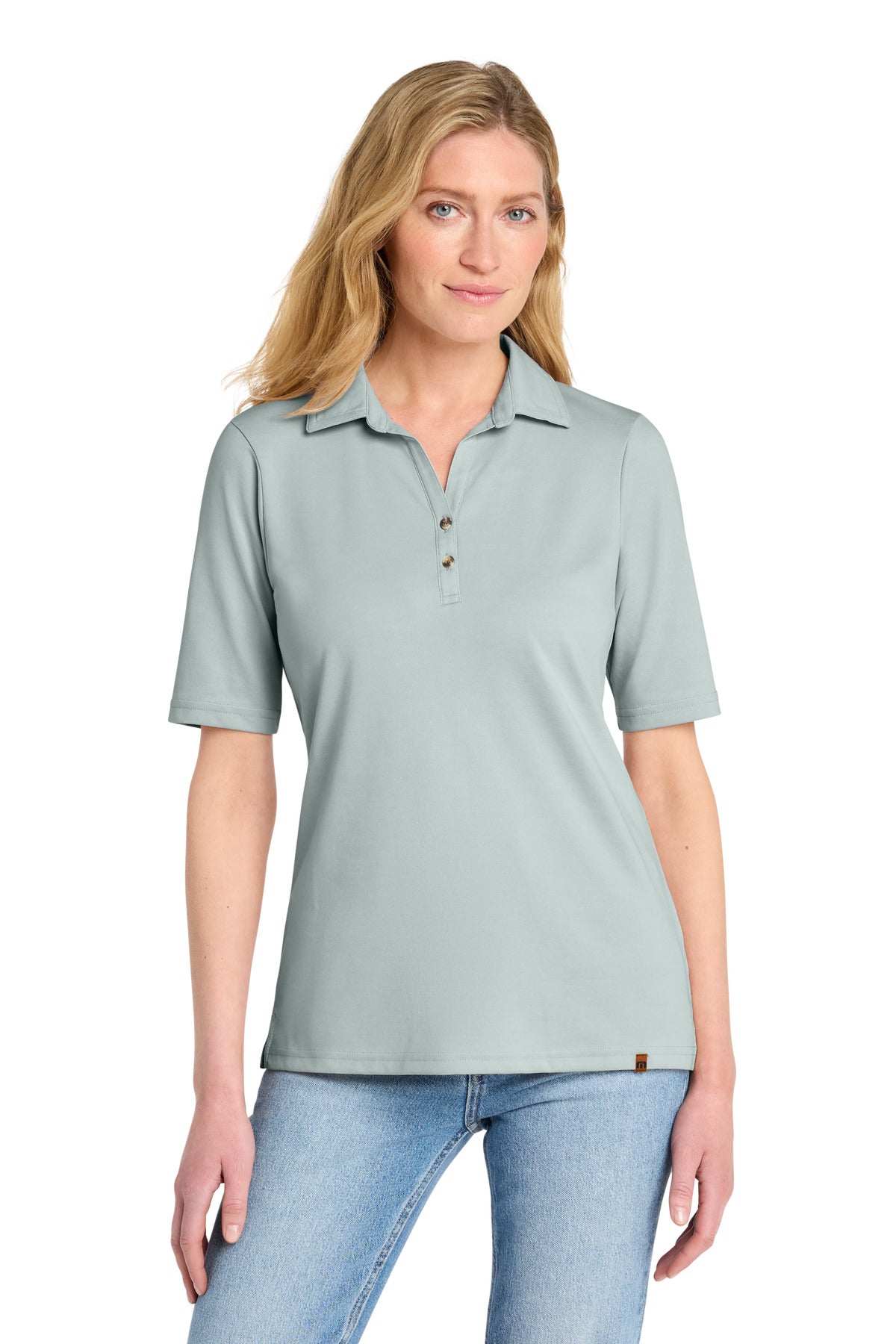 Custom Embroidered TravisMathew Polos/Knits in Balsam Green Heather