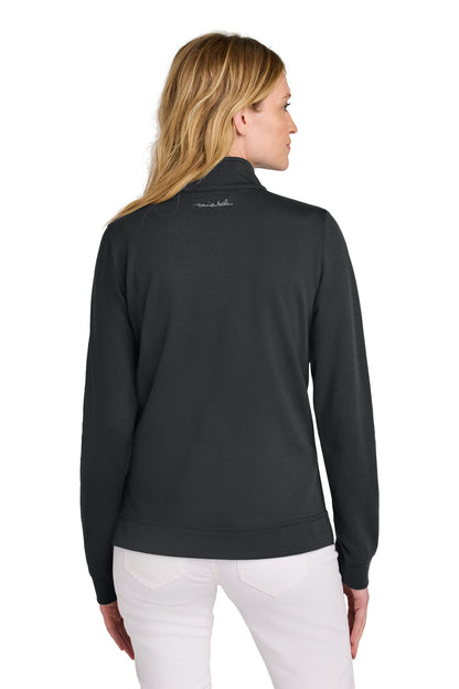 Custom Embroidered TravisMathew Women's Coveside 1/2-Zip TM1LD007,Black