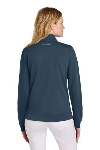 Custom Embroidered TravisMathew Women's Coveside 1/2-Zip TM1LD007,Blue Nights